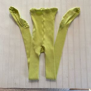 Hanna Andersson ~ Girl’s Spring Green Solid Color Footed Tights in size 150/ 12